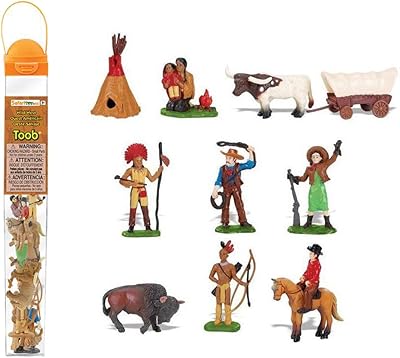 Safari ltd jouet haut du far west peint à la main, 11 pièces