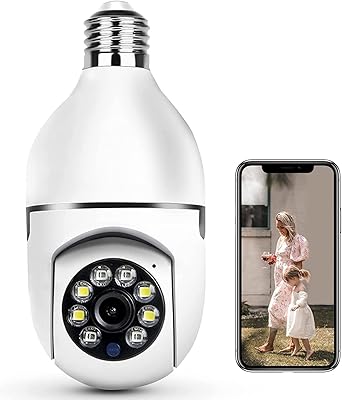 Caméra à ampoule 360 ​​° panoramique/inclinaison 1080p 5g/2,4 ghz caméra de sécurité à