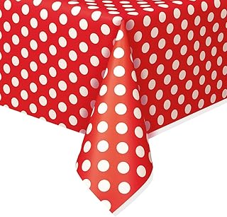 Chemin de table à pois unique party 50262 - plastique rouge, taille 9