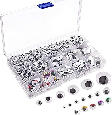 Momo bear 1120 pièces yeux autocollants de différentes tailles avec pupilles de haut