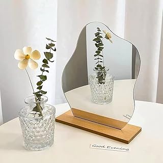 Miroir de maquillage en acrylique, miroir de beauté irrégulier sans cadre, miroir