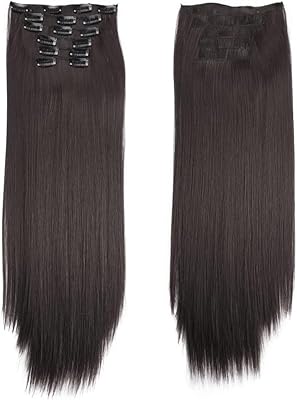 Extensions de cheveux à clips 22 pouces postiches 7 pièces/ensemble extension de cheveux