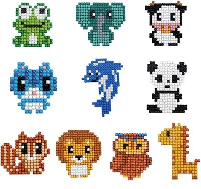 8 pièces de peinture diamant complète pour enfants kits de mosaïque pour autocollants