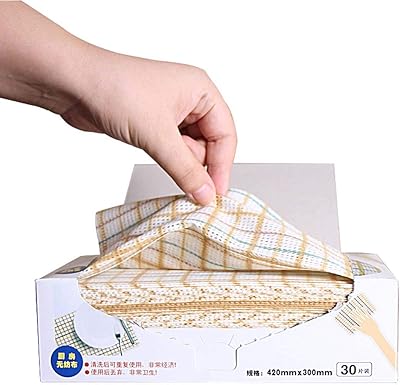 Serviettes de nettoyage jetables, fibre delfino antiadhésives réutilisables, lingettes nettoyantes pratiques pour la cuisine,