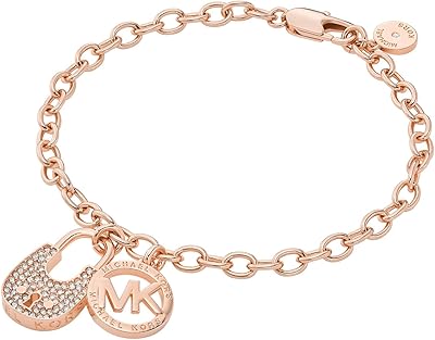 Bracelet chaîne en acier inoxydable michael kors pour femme avec détails en cristal