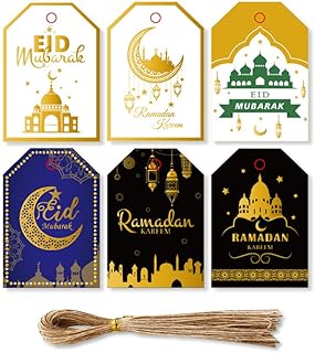 48 pièces étiquettes cadeaux en papier, décoration de fête du festival du ramadan, étiquettes volantes lune étoile décor carte eid fournitures. Des produits variés pour tous les besoins sur Diaytar Sénégal