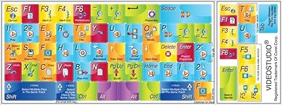 Corel videostudio - nouvel autocollant de raccourci clavier couleur