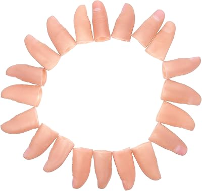 Nobesti 20 pièces simulation doigt artificiel multi-usages doigt artificiel en silicone accessoires