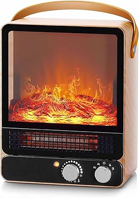 Chauffage de table 1200 w avec flamme réaliste, chauffage de terrasse extérieur portable