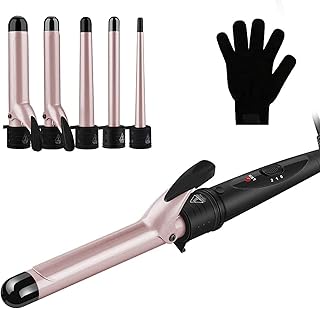 Pince à friser fikihtim, baguette à friser multifonction 5 en 1 avec 5