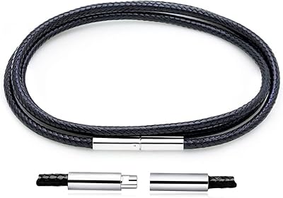 Cordon de collier en cuir, 18"-24", collier en corde imperméable pour hommes