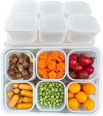 Récipients de conservation des aliments titipak avec couvercles hermétiques - 6 pièces