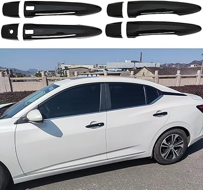 Couvercle de poignée de porte extérieure noir brillant oq pour nissan altima 2019