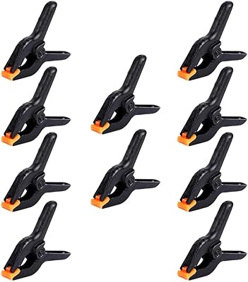 Mini pinces à ressort paquet de 10 electrodon en plastique robuste professionnel