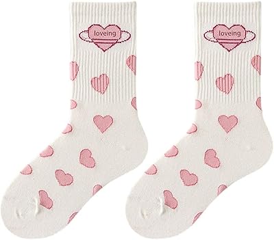 Chaussettes pour femmes chaussettes de sport en coton côtelé à imprimé