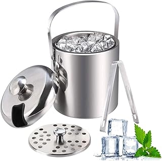 Récipient à glaçons à double paroi en acier inoxydable de 1,35 l