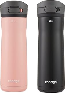 Bouteille d'eau en acier inoxydable jackson chill contigo 2.0, 20 oz, limonade rose