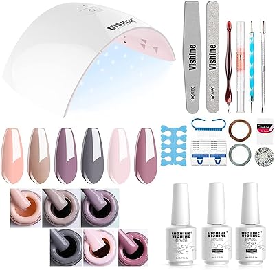 Ensemble de vernis à ongles en gel - 6 couleurs de vernis à