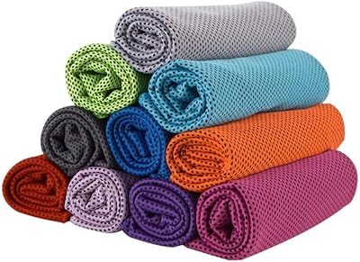 Serviettes rafraîchissantes gjt 10 couleurs serviette de cou de sport absorbante et fraîche
