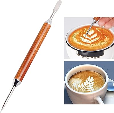Stylo d'art à café, aiguille d'art de qualité supérieure, outil de barista en acier inoxydable avec manche en palissandre, aiguille de décoration de café pour cappuccino, expresso, lait. Des produits variés pour tous les besoins sur Diaytar Sénégal