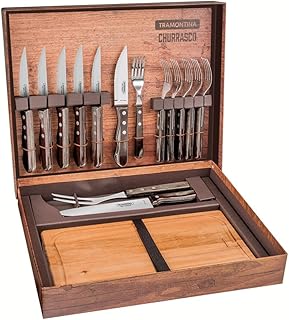 Un ensemble complet de couteaux à barbecue comprenant 15 pièces de tramontina