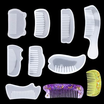 8 moules en résine peigne, moules de moulage en silicone uv, moules