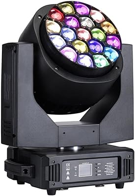 Éclairage de scène coloré rotatif à commande vocale 1 9x15w. rgbw. lumière