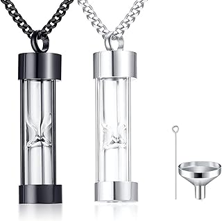 Collier d'urne de cendres, collier d'urne en verre ouvrable en acier inoxydable, porte-cendres