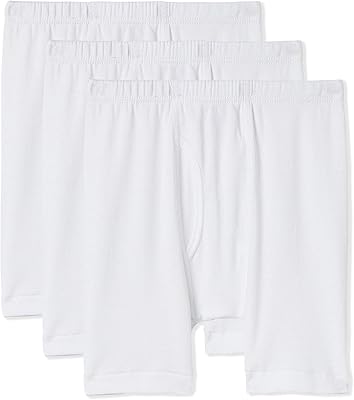 Boxer blanc en coton pour garçon, lot de 3 pièces, blanc