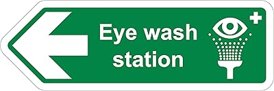 Panneau de sécurité en forme de vsafety station de lavage des yeux