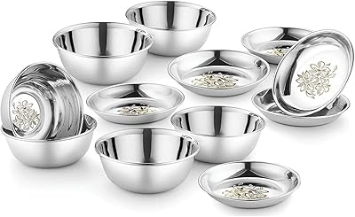 Ensemble d'assiettes à dessert sager® platinum 6 pièces en acier inoxydable et 6
