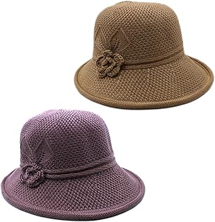 Chapeau melon vintage en paille d'été des années 1920 pour femmes, cloche d'église