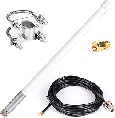 Antenne étanche 8 dbi lora 915 mhz avec câble kmr195 à faible perte