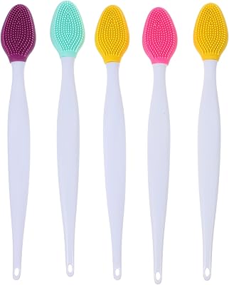 Helvety 5 pièces brosse exfoliante pour les lèvres en silicone outil d'épluchage