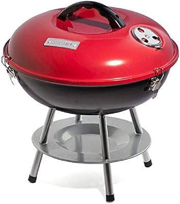 Gril au charbon portatif cuzinart ccg190rb, 14" x 14" x 15", 14" (rouge)