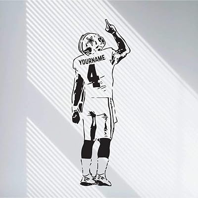 Autocollant mural de football personnalisé enodicals choisissez votre nom en vinyle
