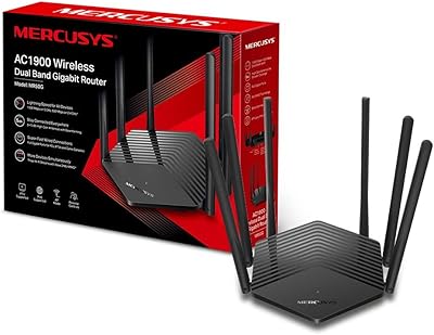 Routeur sans fil mercusis ac1900 double bande mu-mimo+ gigabit, vitesse wifi jusqu'à 1300bps/5ghz