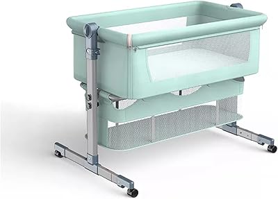 Lit de chevet bébé ventilé avec côtés en maille pouvant être fixé