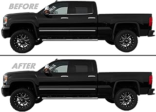Couverture occultante en vinyle chromé slickmod pour gmc sierra 2014-2019 1500 2500 3500