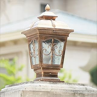 Lampe à colonne carrée en aluminium étanche ip44, luminaire d'extérieur pour patio, lanterne