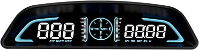 Compteur de vitesse gps awolimei car hud, affichage tête haute pour voitures