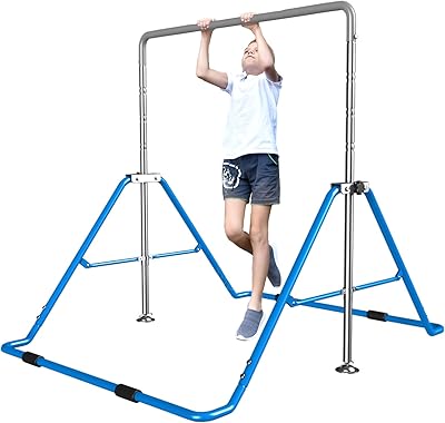 Barres de gymnastique pour enfants à hauteur réglable, barres de gymnastique pliables