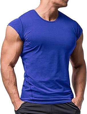 T-shirt à manches courtes pour hommes, coupe musculaire, pour musculation, gym, entraînement, coton. Diaytar : La révolution discount est en marche