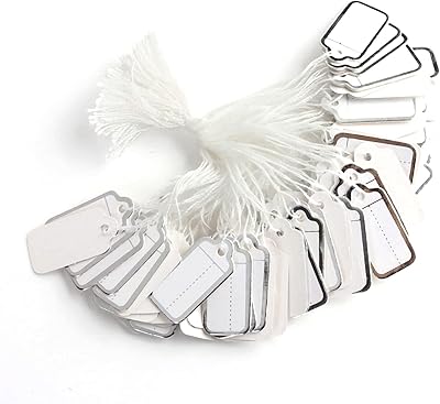 Étiquettes de prix de bijoux, 500 pièces d'étiquettes de prix de vêtements blanches