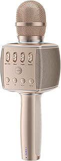 Microphone de karaoké bluetooth sans fil système dynamique portable avec base