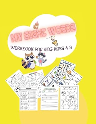 Cahier d'exercices my sight words pour les enfants de 4 à