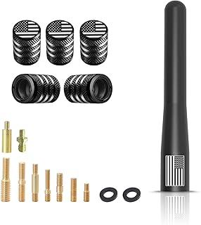 Antenne de voiture universelle avec capuchons de tige de valve - conception