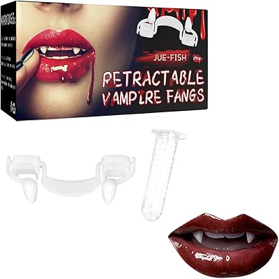 Ensemble de crocs de vampire rétractables au design réaliste et réutilisable pour fêtes costumées, carnavals, fêtes costumées, carnavals 2 pièces. Diaytar : Faites des achats intelligents en quelques clics