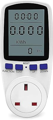 Compteur d'énergie électrique numérique lcd, affichage de la consommation d'électricité, prise de courant