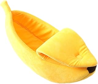 Lit pour chat en forme de banane drôle, confortable et mignon, coussin chaud